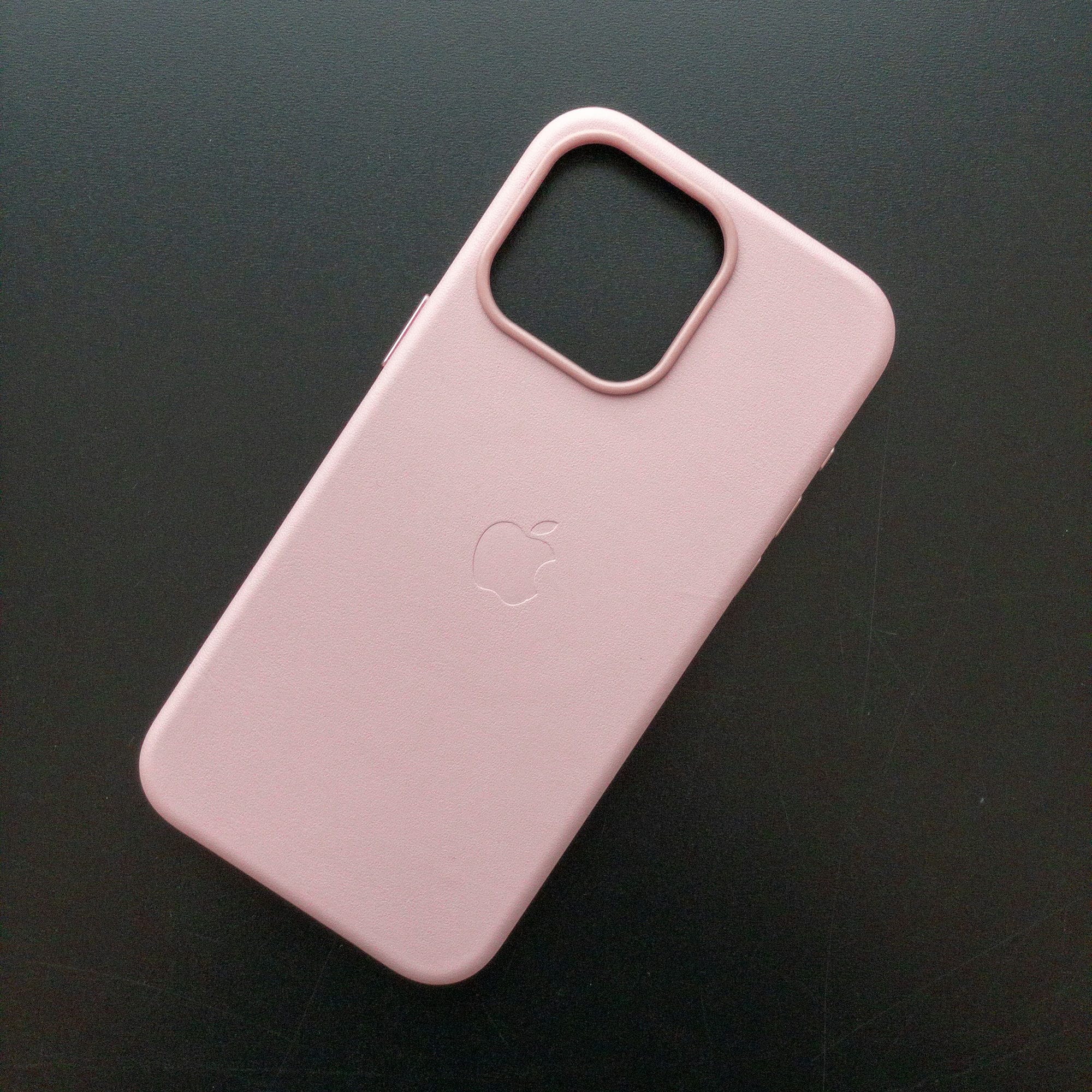 Чехол iPhone 15 Pro Max Leather Case (MagSafe) Chalk Pink