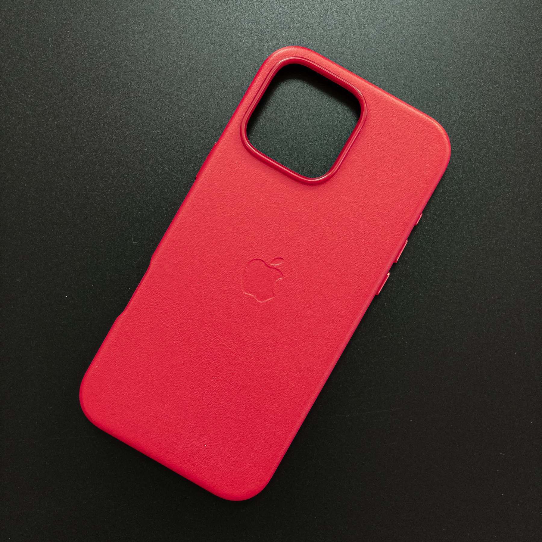 Чехол iPhone 16 Pro Max Leather Case (MagSafe) Red