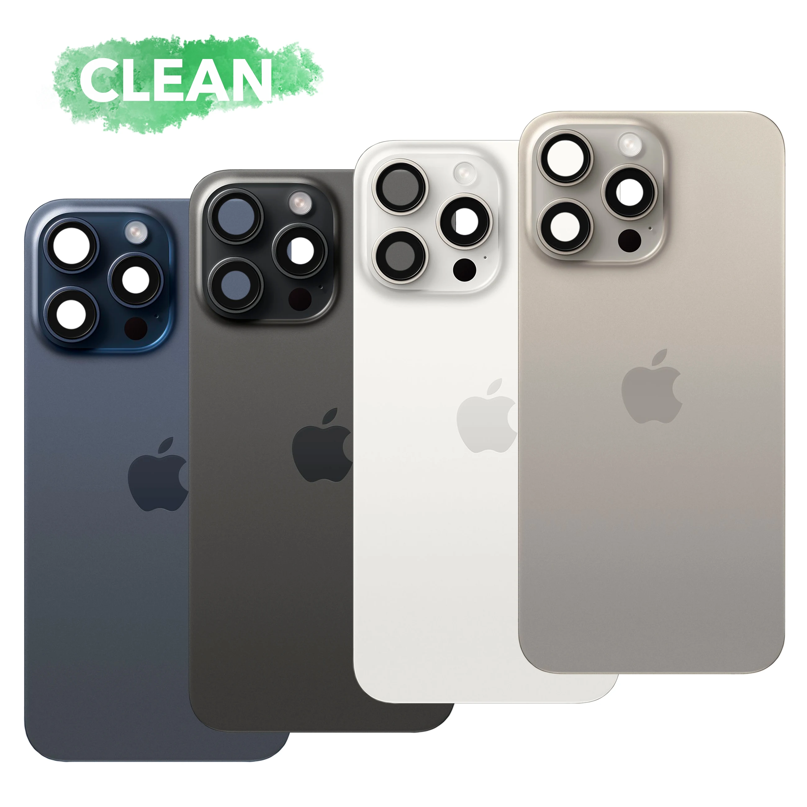 Задняя крышка iPhone 15 Pro Max Оригинал с разбора Со шлейфом (Clean) (Natural Titanium)