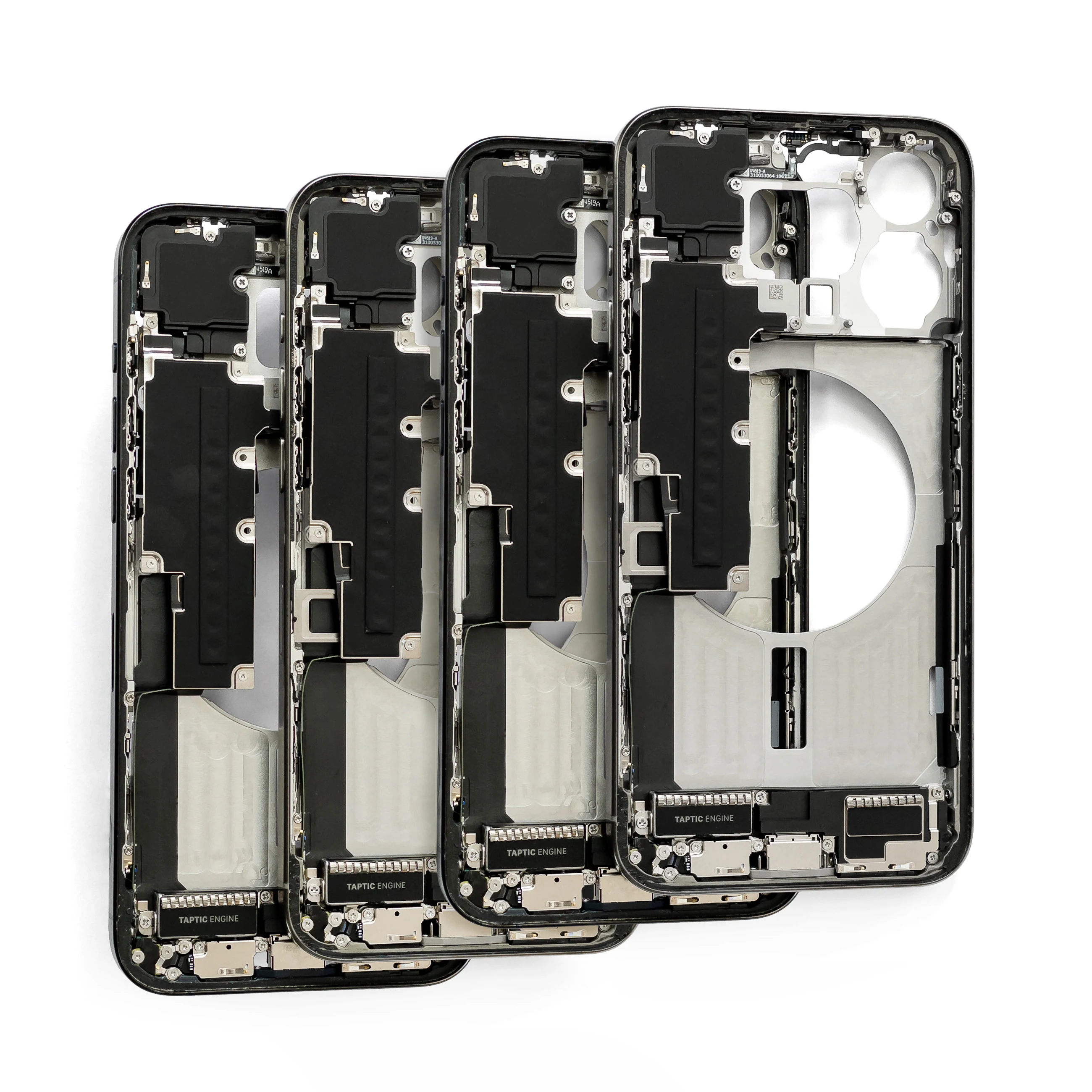 Корпус iPhone 15 Pro Max Оригинал с разбора Без крышки Со шлейфами (Natural Titanium)