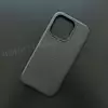 Чехол iPhone 15 Pro Leather Case (MagSafe) Black