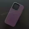 Чехол iPhone 15 Pro Leather Case (MagSafe) Dark Cherry