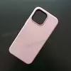 Чехол iPhone 15 Pro Max Leather Case (MagSafe) Chalk Pink