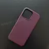 Чехол iPhone 15 Pro Max Leather Case (MagSafe) Dark Cherry