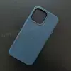Чехол iPhone 15 Pro Max Leather Case (MagSafe) Pacific Blue