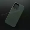 Чехол iPhone 12/12 Pro Leather Case (MagSafe) Green Forest