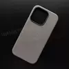 Чехол iPhone 15 Pro Leather Case (MagSafe) Graphite