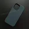 Чехол iPhone 16 Pro Max Leather Case (MagSafe) Marine Green