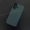 Чехол iPhone 16 Leather Case (MagSafe) Marine Green