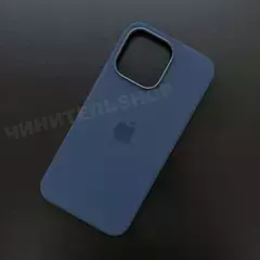 Чехол iPhone 15 Pro Max Silicone Case (MagSafe) Storm Blue