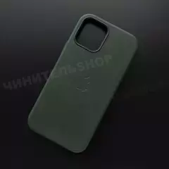 Чехол iPhone 12/12 Pro Leather Case (MagSafe) Green Forest