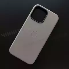 Чехол iPhone 15 Pro Max Leather Case (MagSafe) Graphite