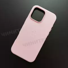 Чехол iPhone 16 Pro Max Leather Case (MagSafe) Chalk Pink