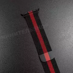 Ремешок Apple Watch 38/40/41mm – Milanese Loop – Black & Red