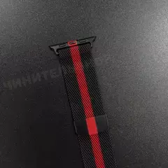 Ремешок Apple Watch 42/44/45/46/49mm – Milanese Loop – Black & Red