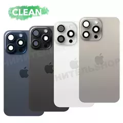 Задняя крышка iPhone 15 Pro Оригинал с разбора Со шлейфом (Clean)