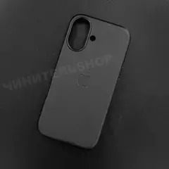 Чехол iPhone 16 Leather Case (MagSafe) Black