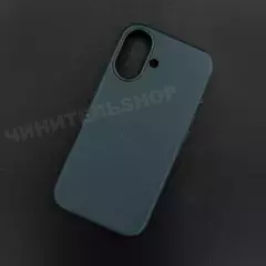 Чехол iPhone 16 Leather Case (MagSafe) Marine Green