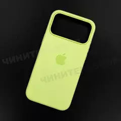 Чехол iPhone 17 Pro Max Silicone Case (MagSafe + Camera Control) Neon Yellow
