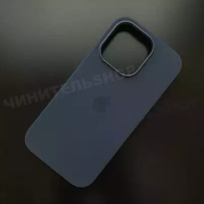 Чехол iPhone 14 Pro Silicone Case (MagSafe) Storm Blue