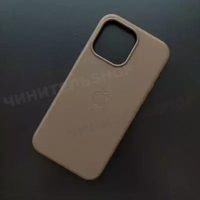 Чехол iPhone 15 Pro Max Leather Case (MagSafe) Bronze