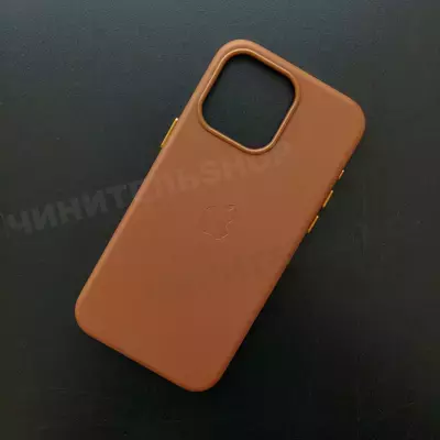 Чехол iPhone 15 Pro Max Leather Case (MagSafe) Cinnamon