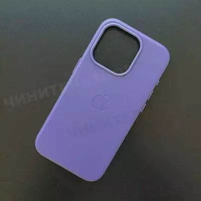 Чехол iPhone 15 Pro Leather Case (MagSafe) Lavender