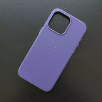 Чехол iPhone 15 Pro Max Leather Case (MagSafe) Lavender