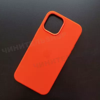 Чехол iPhone 12 Pro Max Silicone Case (MagSafe) Electric Orange