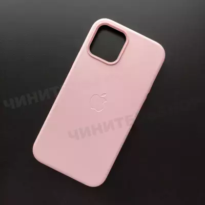 Чехол iPhone 12/12 Pro Leather Case (MagSafe) Chalk Pink