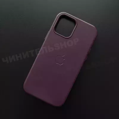 Чехол iPhone 12/12 Pro Leather Case (MagSafe) Dark Cherry