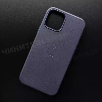 Чехол iPhone 12/12 Pro Leather Case (MagSafe) Night Blue