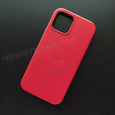 Чехол iPhone 12/12 Pro Leather Case (MagSafe) Red