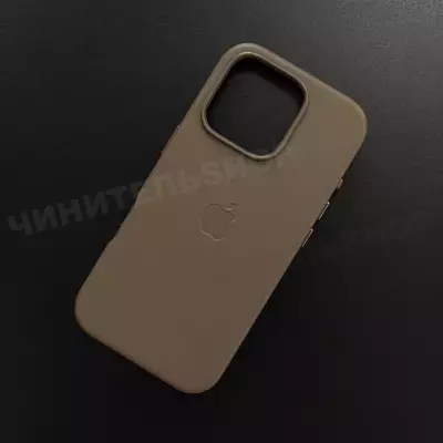 Чехол iPhone 16 Pro Leather Case (MagSafe) Bronze