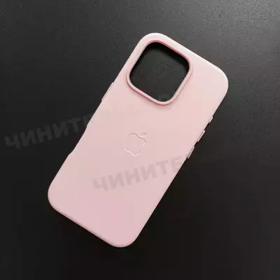 Чехол iPhone 16 Pro Leather Case (MagSafe) Chalk Pink