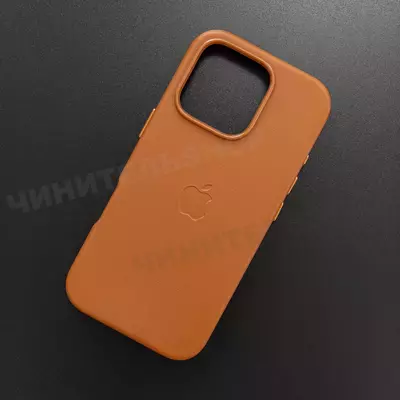 Чехол iPhone 16 Pro Leather Case (MagSafe) Cinnamon