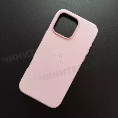 Чехол iPhone 16 Pro Max Leather Case (MagSafe) Chalk Pink