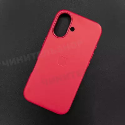 Чехол iPhone 16 Leather Case (MagSafe) Red