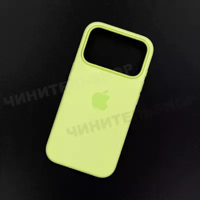 Чехол iPhone 17 Pro Silicone Case (MagSafe + Camera Control) Neon Yellow
