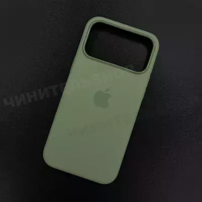 Чехол iPhone 17 Pro Max Silicone Case (MagSafe) Light Moss