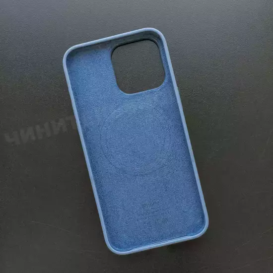 Чехол iPhone 15 Pro Max Silicone Case (MagSafe) Winter Blue