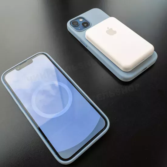 Чехол iPhone 13 Silicone Case (MagSafe) Blue Fog