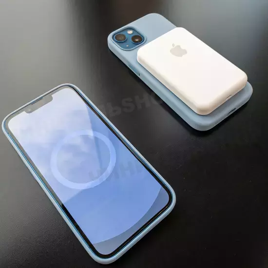 Чехол iPhone 13 mini Silicone Case (MagSafe) Blue Fog