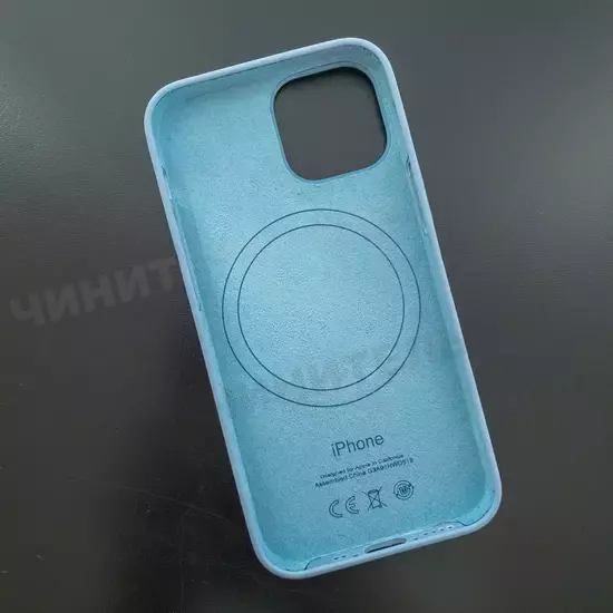 Чехол iPhone 13 mini Silicone Case (MagSafe) Blue Fog