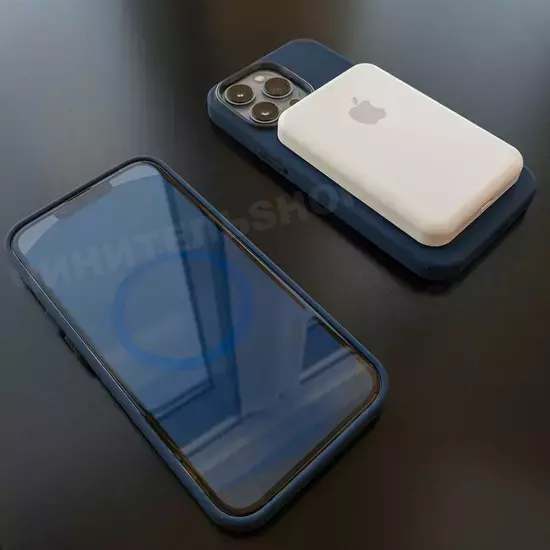 Чехол iPhone 13 Pro Max Silicone Case (MagSafe) Abyss Blue