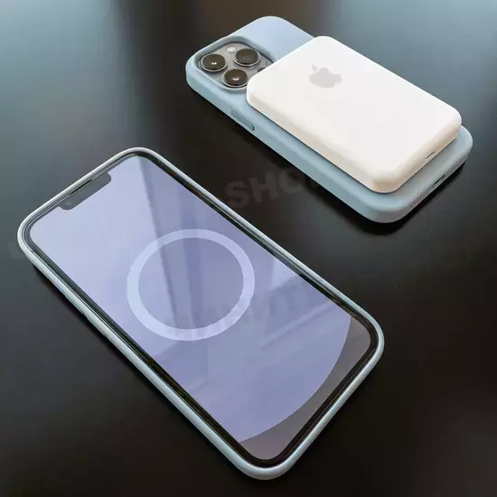 Чехол iPhone 13 Pro Silicone Case (MagSafe) Blue Fog