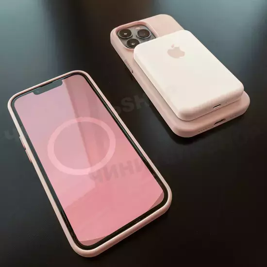 Чехол iPhone 13 Pro Silicone Case (MagSafe) Chalk Pink