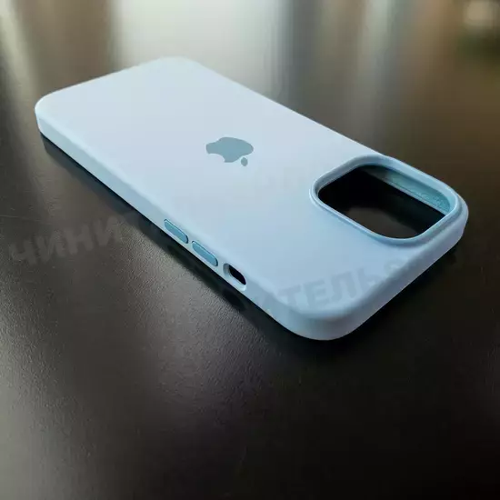 Чехол iPhone 13 Pro Max Silicone Case (MagSafe) Blue Fog