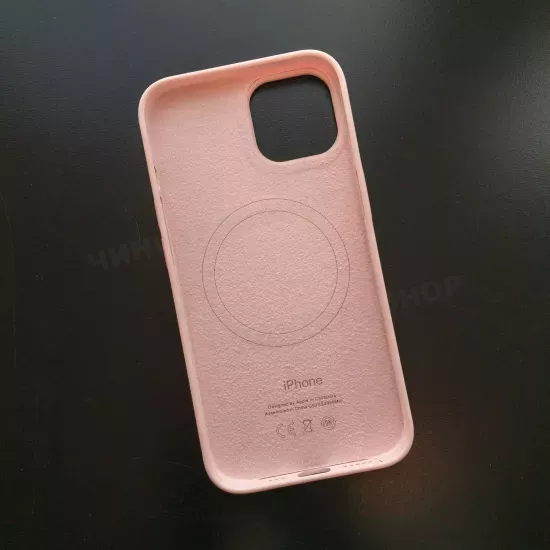 Чехол iPhone 14 Silicone Case (MagSafe) Chalk Pink