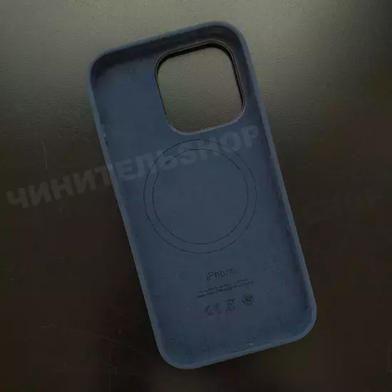 Чехол iPhone 14 Pro Silicone Case (MagSafe) Storm Blue
